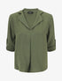 Blouse fluide unie à manches longues - Kaki - 1