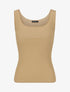 Débardeur côtelé basique - Beige - 1