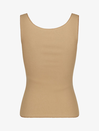Débardeur côtelé basique - Beige - 2