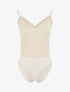 Body en dentelle à fines bretelles - Beige - 1