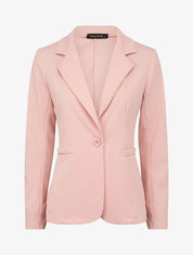 Blazer ajusté uni - Rose pâle - 1
