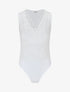 Body sans manches en dentelle - Blanc - 1