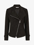 Veste en suédine à fermeture zippée - Noir - 1
