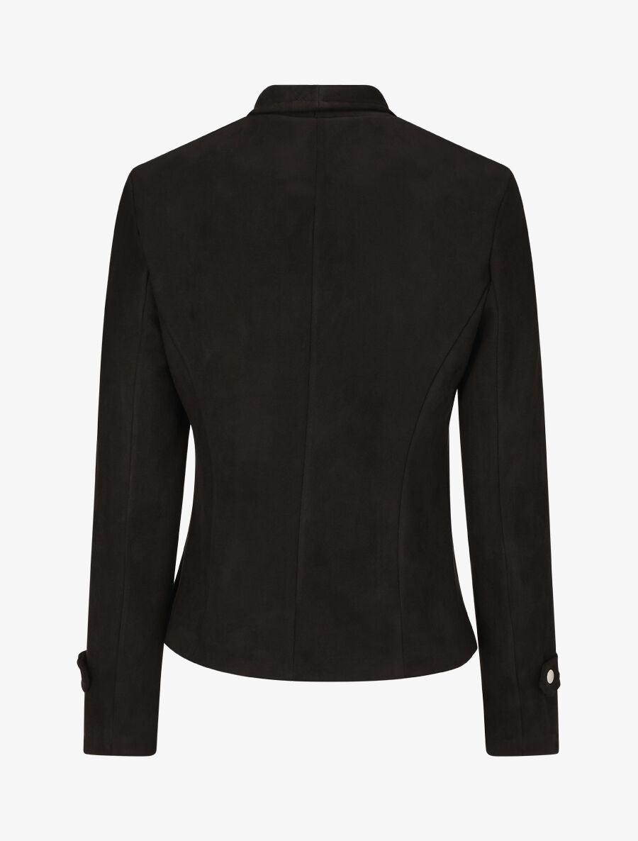 Veste en suédine à fermeture zippée - Noir - 2