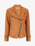 Veste en suédine à fermeture zippée - Camel - 1