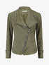Veste en suédine à fermeture zippée - Kaki - 1