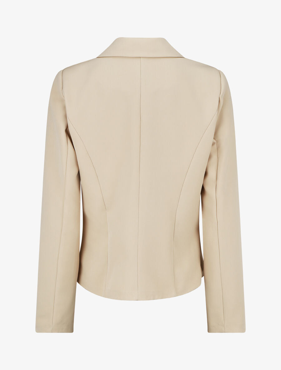 Blazer uni à 1 bouton - Beige - 2