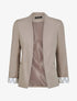 Blazer slim uni à revers imprimé graphique - Gris - 1