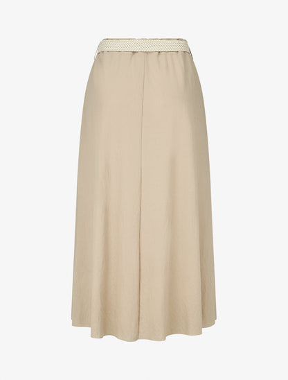 Jupe longue unie droite - Beige - 2