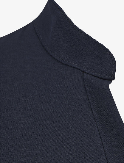 Robe midi manches courtes motifs graphiques - Marine - 3