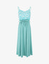 Robe empire imprimé petites fleurs - Turquoise - 4