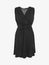 Robe unie élastiquée - Noir - 1