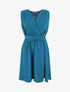 Robe unie élastiquée - Bleu canard - 4