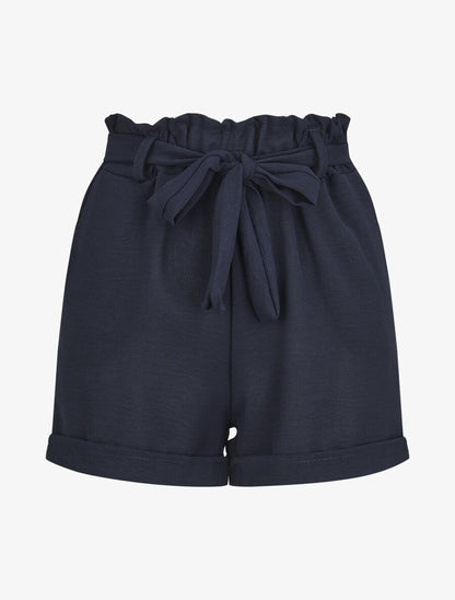 Short uni à revers - Marine - 1