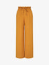 Pantalon ample à taille élastiquée - Jaune moutarde - 1