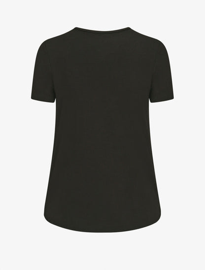 Top manches courtes style gilet ouvert - Noir/marine - 2