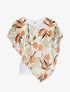 Top superposé stylisé imprimé feuilles - Beige - 1