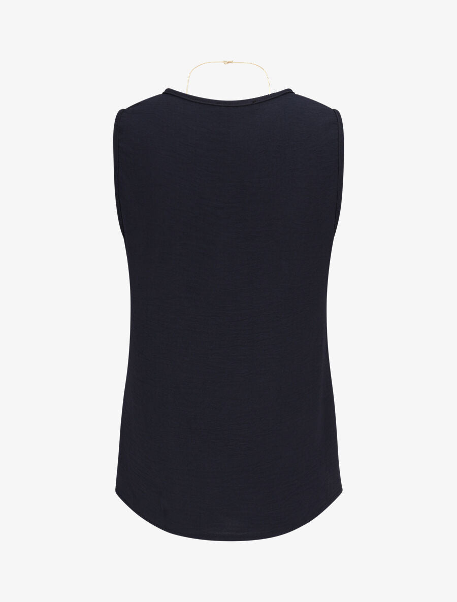 Top sans manches asymétrique imprimé graphique - Marine - 2