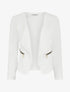 Blazer uni à poches zippées - Blanc - 4