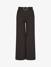 Pantalon droit taille haute uni - Noir - 5