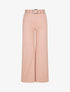 Pantalon droit taille haute uni - Rose pâle - 1