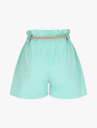 Short ample taille haute élastiquée - Vert d&