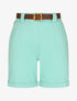 Short droit uni taille standard élastiquée - Vert d&