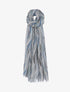 Foulard à imprimé lignes courbées style vagues - Bleu - 3