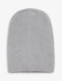 Bonnet uni en maille côtelée - Gris clair - 1