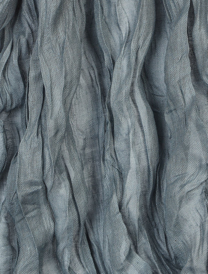 Foulard en coton effet froissé - Gris - 3
