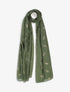 Foulard imprimé plumes irisées - Kaki - 1
