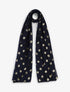 Foulard à fleurs irisées - Marine - 1