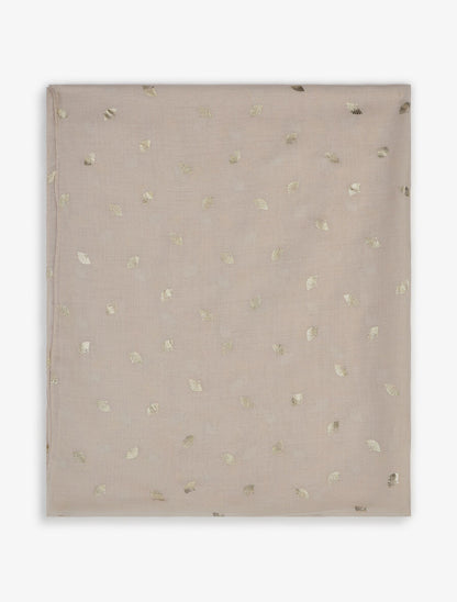 Foulard à motif éventails irisés - Beige - 2