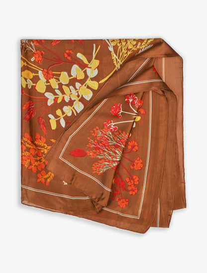 Foulard motif fleurs d&