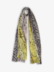 Foulard irisé imprimé python - Jaune - 1