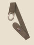 Ceinture bi-matière à boucle tressée - Kaki - 1
