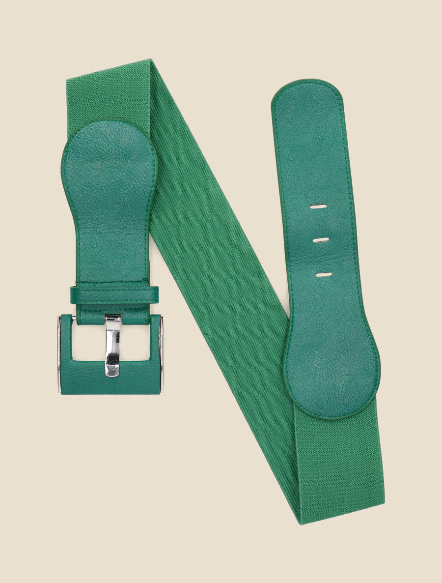 Ceinture à grosse boucle carrée - Vert - 1