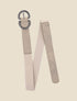 Ceinture à double boucles striées - Beige - 3