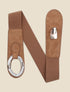 Ceinture en suédine à strass - Camel - 1