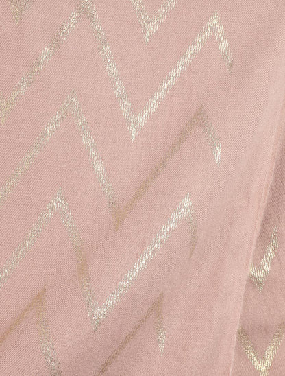 Echarpe à imprimé zig-zag irisés - Rose - 3