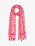 Foulard imprimé trèfles à pompons - Fuschia - 4