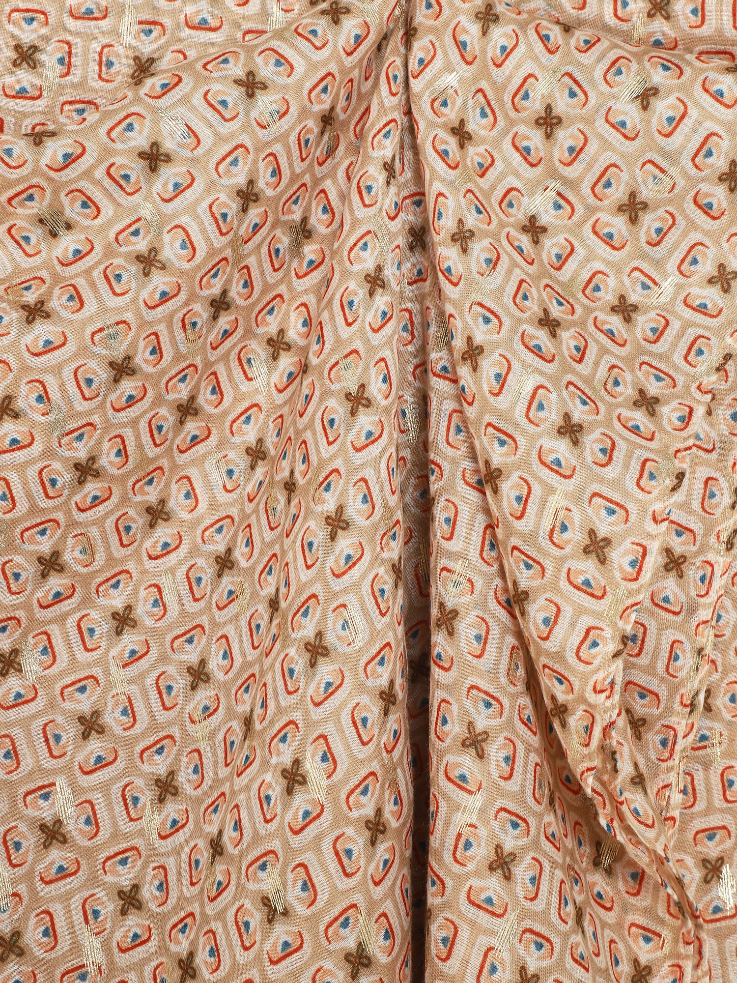 Foulard imprimé mosaïque irisé - Beige - 3