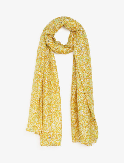 Foulard à petites fleurs irisées - Jaune - 4