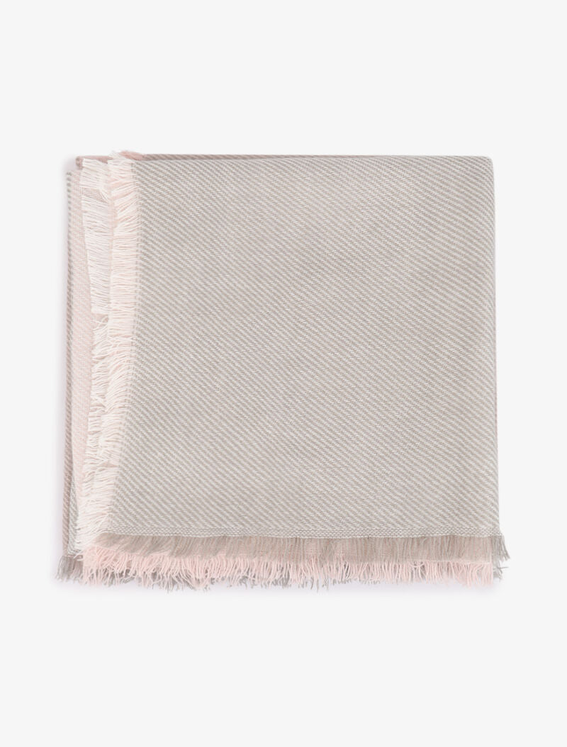 Foulard color block - Rose - 2