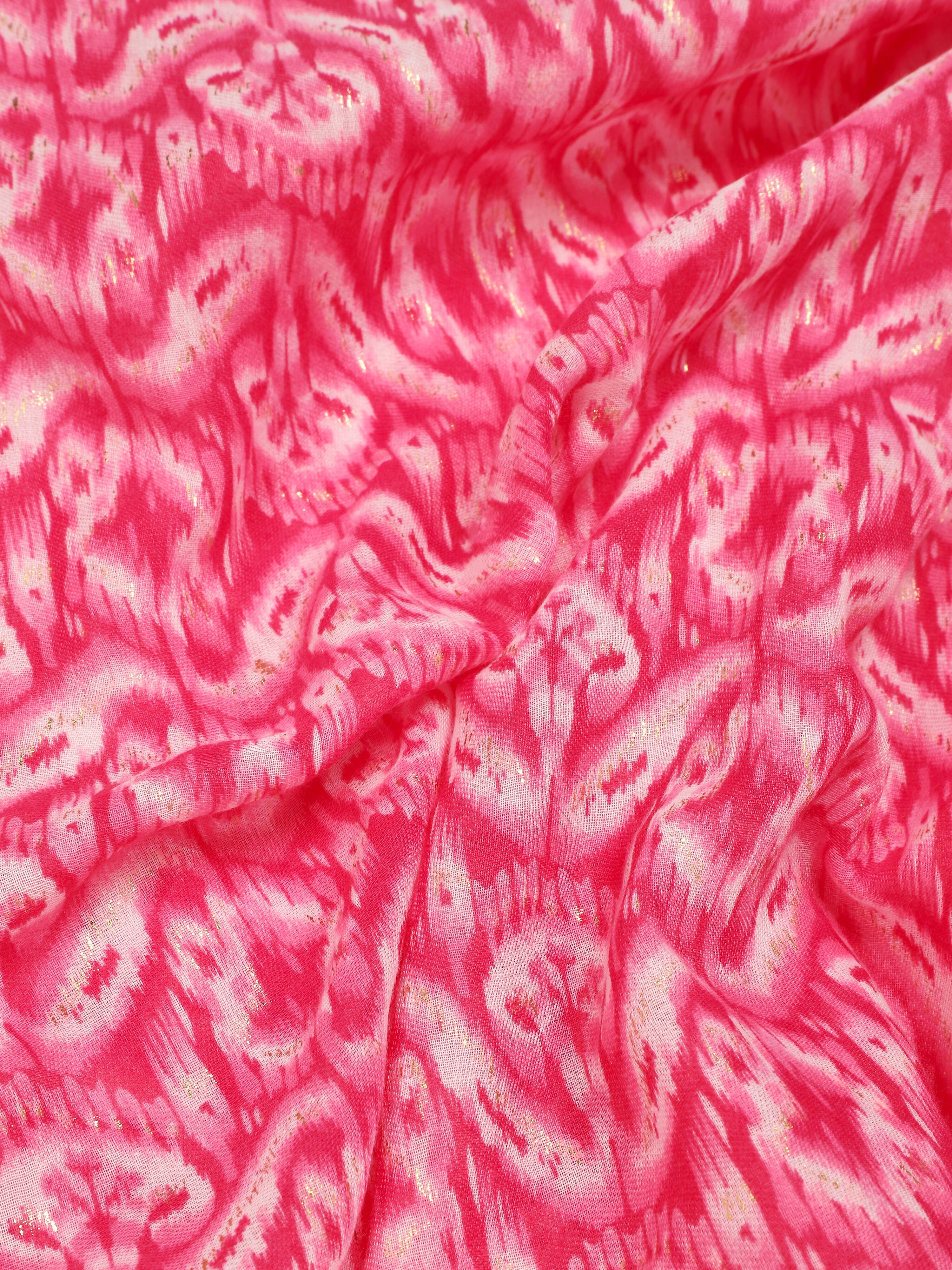 Foulard irisé imprimé psychédélique - Fuschia - 3