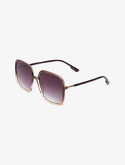 Lunettes de soleil carrées oversize - Brun - 2