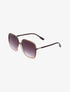 Lunettes de soleil carrées oversize - Brun - 2