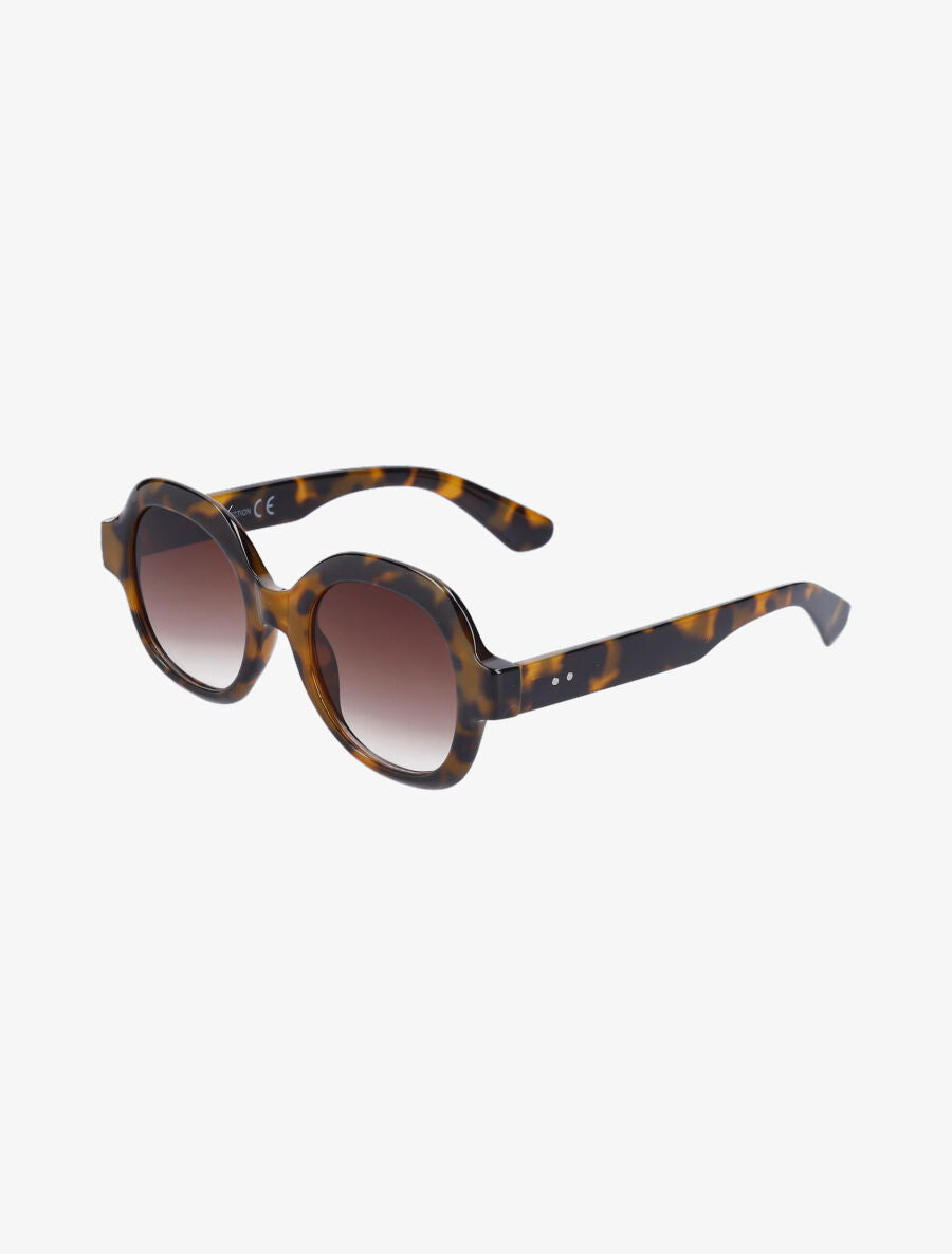 Lunettes de soleil rondes - Marron - 2