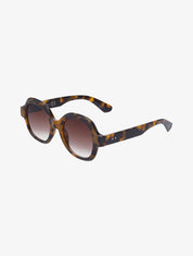 Lunettes de soleil rondes - Marron - 2