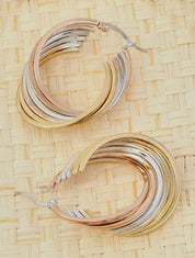 Créole multi rang tricolore - Or - 1
